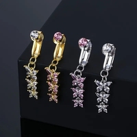 Prix de gros Dangle Butterfly Faux piercing bijoux Non Piercing Faux Piercing Ventre Anneau de Nombril pour Femmes