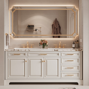 Mobile <span class=keywords><strong>Bagno</strong></span> di Lusso 2026 di Tendenza con Doppio <span class=keywords><strong>Lavabo</strong></span> e <span class=keywords><strong>Mobiletto</strong></span>, <span class=keywords><strong>Lavabo</strong></span> in Ceramica Personalizzabile <span class=keywords><strong>per</strong></span> Camera da Letto e Sala da Pranzo - Product Image 5