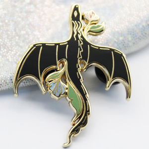 Hot Bán Đẹp Chất Lượng Tùy Chỉnh Thường Xuyên Vòng Hình Trâm Ve Áo Pins Kinh Dị Bird Logo Mềm Men Kim Loại <span class=keywords><strong>Pin</strong></span> Huy Hiệu - Product Image 4