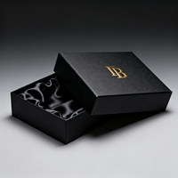 Caja de regalo rígida de dos piezas elegante moderna con logotipo personalizado Configuración de papel de impresión de lujo 4C para joyería de lujo y embalaje de relojes