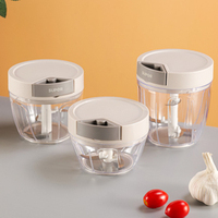 Smile Mom Mini Handmatige Plastic Keuken Voedselverwerker Model A399 Ecologisch LFGB Gecertificeerd Eenvoudige Bediening Fruit Groente