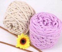 Wholesale Velvet Chenille Yarn 100g Soft Knitting Yarn Crochet 100% Polyester Yarn Jumbo Chenille