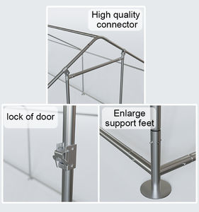 Egzersiz tavuk kümesi kanatlı kafes Spire şekilli Coop toptan büyük Metal Walk-in Metal tavuk su geçirmez kapak baskı ile çalıştırmak - Product Image 4