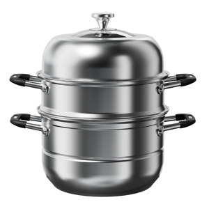 Olla Vaporera de Acero Inoxidable de 30CM, Utensilio de Cocina, Olla Vaporera de 3 Niveles, Olla Vaporera para Dumplings - Product Image 1