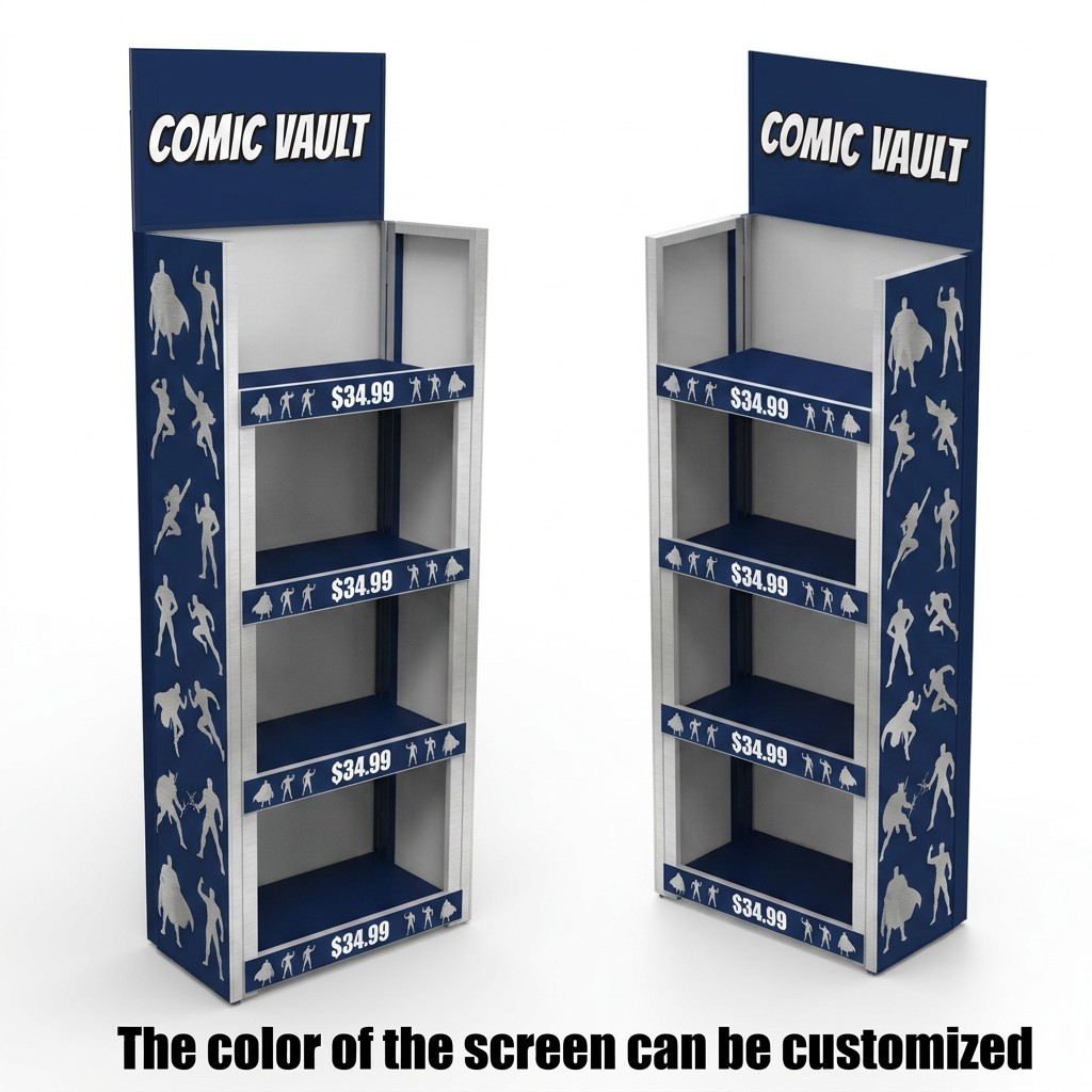 Apache Custom Metal Figure Display Rack Countertop Spinning 4-Tier Pop Mart Toy Organizer OEM for Blind Box Retail Store OEM ODM — view 2
