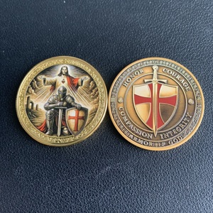 Monedas Conmemorativas Cristianas, Hombre de Fe, Guerrero de Cristo, <span class=keywords><strong>Caballero</strong></span> Arrodillado, Jesús, Chapado en Oro, Regalo Coleccionable - Product Image 3