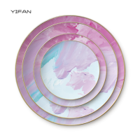 Arcopal Vaisselle Assiettes Rose Profonde Assiette De Mariage En Porcelaine De Mariage Dîner En Porcelaine En Gros Assiettes Chargeur Or Rose
