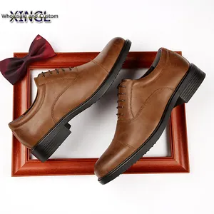 Magasin spécialisé Chaussures en cuir pour hommes Chaussures de mariage formelles en caoutchouc faites à la main Bureau Occasions formelles