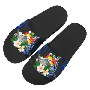 Wholesale Custom Designer Tonga Polynesian Slippers Pvc Sole Mens Slippers Summer Beach Female Slide Sandals Best Supplier Cheap