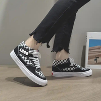 Baskets décontractées de haute qualité avec logo personnalisé pour hommes chaussures de skateboard tendance en toile à lacets OEM chaussures de skateboard design pour la marche