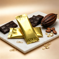 Sachet d'emballage personnalisé pour barres protéinées, impression numérique, emballage flow-pack, solution d'emballage à scellage à froid pour barres chocolatées, directement de l'usine