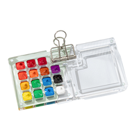 Ensemble de peinture aquarelle Kit de dessin professionnel 12/18/24/48 Palette de peinture à l'huile gâteau solide avec stylo pinceau pour salle de classe enfants école