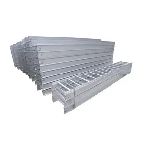 Prix raisonnable Échelle de câble électrique Plateau d'échelle de câble en aluminium de largeur de 300mm avec échelle de câble de couverture