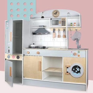 新着工場ベビー木製ビッグ冷蔵庫ふりキッチンセット教育遊びふりおもちゃ子供用 - Product Image 3