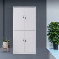 Muebles para Biblioteca Escolar, Archivador Moderno, Estructura de Acero Desmontable, Archivador Metálico de Múltiples Puertas con Cerradura con Llave