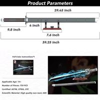 DK1516 Modelo Decorativo de Katana Samurai, 759 Piezas con Funda, Soporte de Exhibición, Juego de Bloques de Construcción Coleccionables para Escritorio, Ensamblaje DIY