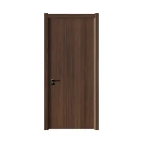 Puerta de dormitorio de PVC interior compuesta de madera respetuosa con el medio ambiente ZOYIMA con cerradura inteligente