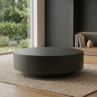 Table basse en ciment gris naturel, design moderne, écologique, durable, facile à nettoyer, garantie de 24 mois, meubles de salon