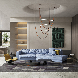 Living Room <b>Sofas</b> Modern Designer 7 Seater Couch Fabric Italian Set Furniture Luxury Set Furniture Modern RC-SF-03-CLIFTON Couch - Product Image 2