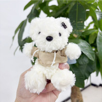 Porte-clés en peluche ours mignon MYT, personnalisable avec logo, cadeau d'anniversaire pour enfants, pendentif de sac à dos avec machine à griffes pour enfants