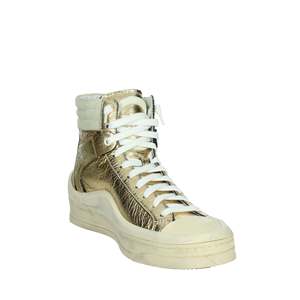 P448 Donna Sneakers F23RAIL W Oro High Top Gold Leather Chunky Shoes Women Size 36 - Product Image 5