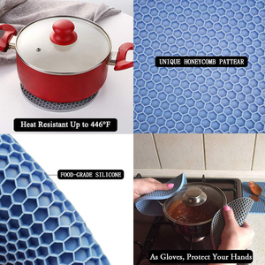 Classic Multipurpose Food Grade Eco-Friendly Silicone <b>Trivet</b> Non-Slip Heat Resistant for Countertops and Spoon Rest - Product Image 4