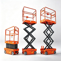 Selbstfahrende Mini-Scherenbühne Elektrische Arbeitsbühne 4m Mobile Kleine Scherenhebebühne