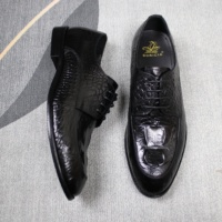 Chaussures en cuir pour hommes, chaussures derby à motif crocodile, pour mariage, réunion d'affaires, haute qualité, fabrication artisanale, derby en cuir de crocodile