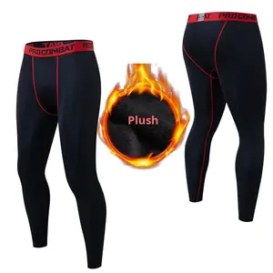 Pantalon de sport moulant en polyester pour homme avec logo personnalisé, séchage rapide, respirant, pour la gym, l'entraînement et la course à pied - Product Image 3