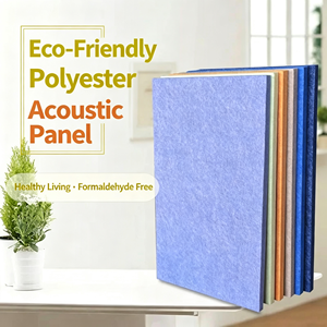 Panel <span class=keywords><strong>Acústico</strong></span> de Fibra de Poliéster de Color Personalizado de Fábrica, Panel Absorbente de Sonido Ignífugo de Alto NRC - Product Image 1
