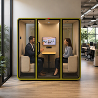 Cabines de bureau insonorisées de luxe pour architectes, salles de réunion insonorisées, cabine de bureau insonorisée pour 4 à 6 personnes