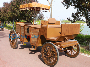 Customized Wedding Horse Drawn Carriage New Cars Wood Sightseeing Electric Horse Carriage Horseless Electric for Sale - Product Image 6