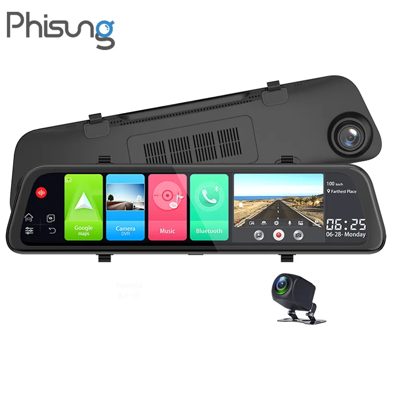 Phisung Z68 4G Spiegel Auto Dvr Dash Camera 2 Chs Video Registratie Android 8.1 Fhd 1080P Adas Wifi app Live View Monitor Dvr