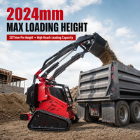 T470 Mini Track Loader 1291kg EPA EURO5 5.1KN Gaya Pemutus 0.12m3 Bucket Compact Skid Steer Konstruksi