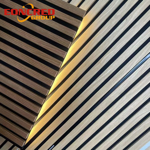 Panneaux acoustiques muraux en MDF à design rayé, haute absorption sonore, résistants à l'humidité, pour salle <span class=keywords><strong>de</strong></span> conférence, hôtel, <span class=keywords><strong>studio</strong></span> - Product Image 2
