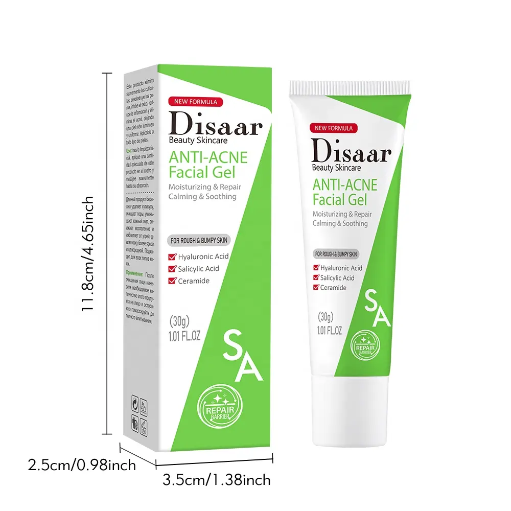 Disaar Salicylic acid ceramide anti acneフェイシャルジェルニキビ除去ジェルナチュラルニキビ修復クリーム