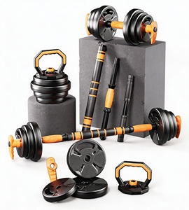 Ensemble d'<span class=keywords><strong>haltères</strong></span> réglables TBFIT 5 en 1, <span class=keywords><strong>kit</strong></span> de musculation écologique avec barre de connexion pour la musculation à domicile - Product Image 1