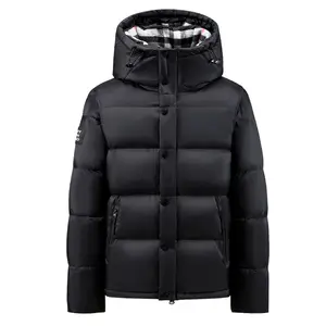 Custom Winter Wear Fashion Down Sublimated Design Fashion Black Men Puffer Jacket