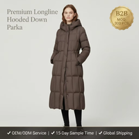 Veste d'hiver décontractée réversible pour femme, longue, 150g-200g, en duvet, à carreaux, zippée, respirante, écologique