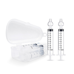 Lave-<span class=keywords><strong>nez</strong></span> de sécurité en PVC approuvé CE ISO 10ml 4 pièces dispositif de <span class=keywords><strong>lavage</strong></span> d'irrigation nasale pour bébé rhinite irrigateur nasal - Product Image 1