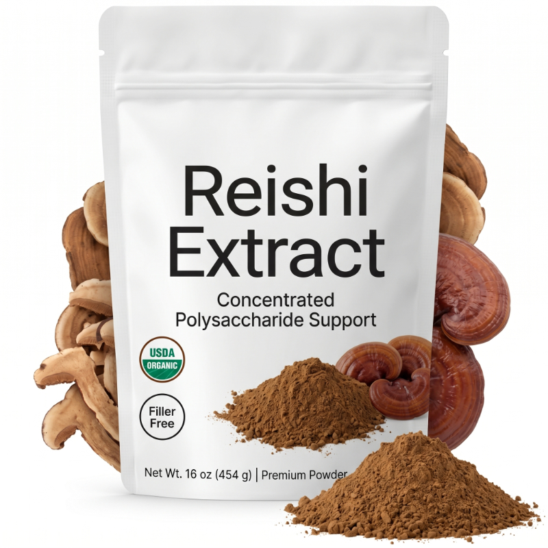Reishi Mushroom Extract for Supplement Brand OEM Ganoderma Lucidum Powder Capsule Tablet Formulation Adaptogenic Ingredient