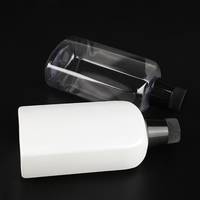 Nettoyant pour le corps vide, bouteille à pression pour le lavage du corps, bouteille en plastique de shampooing transparente carrée de 750ml
