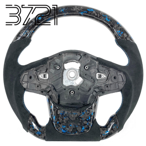 พวงมาลัยคาร์บอนไฟเบอร์เคลือบหนังกลับ สำหรับตกแต่งภายในรถยนต์โตโยต้า GR Supra A90 A91 A91-MT A91-CF Edition RZ SZ SZ-R Sports ปี 2019-2025 - Product Image 1