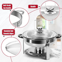 LIYUNDA Fabricant – Plat de service rond de luxe en acier inoxydable doré pour buffet, chauffe-plat pour la restauration