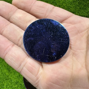 Disco de Obsidiana Natural Aura Electrochapado para Sanación, Decoración del Hogar, Posavasos, Placa de Altar, Lote al por Mayor - Product Image 2