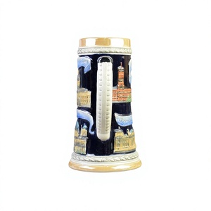 Chope à bière en céramique classique allemande Porte de Brandebourg Berlin Emblème de l'ours Souvenir de collection Tasse à vin Bière Cadeau pour bar à domicile - Product Image 3