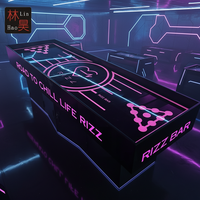 Dernier jeu de boisson au design moderne Table de ping-pong éclairée pour restaurant de sport Bar Lounge Club