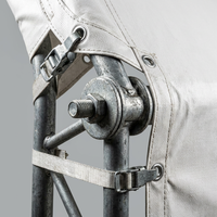 Abri de toit pour conteneur de 40 pieds à double treillis, en PVC résistant aux UV, au design moderne, pour entrepôt, avec structure en acier préfabriquée, pour extérieur