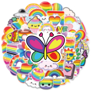 Adesivi Personalizzati Girasole Arcobaleno <span class=keywords><strong>Mongolfiera</strong></span> - Adesivi Impermeabili Freschi e Puliti per Valigie, Laptop, Cellulari - Product Image 5