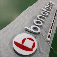 Panneau d'affichage de lettres LED en résine époxy avec logo personnalisé Publicité rétroéclairée en 3D pour bâtiments extérieurs Hôpitaux Bars Bureaux Numéro de modèle